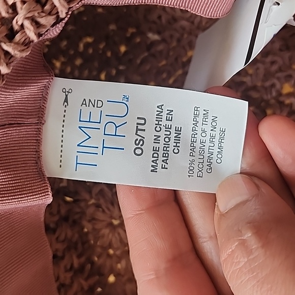 Time and tru straw beach hat - Picture 3 of 3